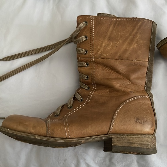 Caterpillar Narcissa Faux Fur Leather Mid Calf Boots, Bossa Nova Taupe, size 10 - Picture 4 of 12